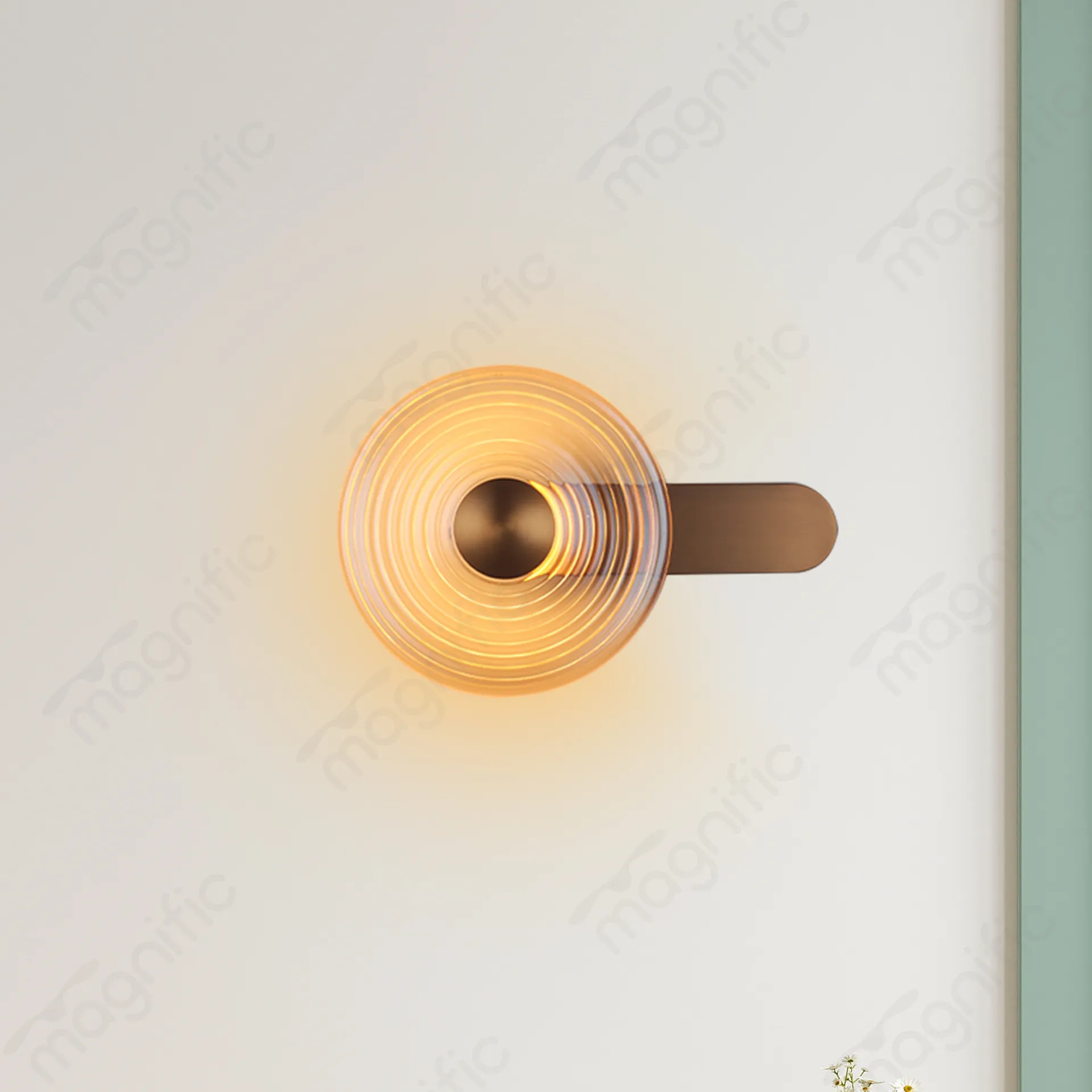 Magnific Elegant Wall Light in Brass and chrome Finish