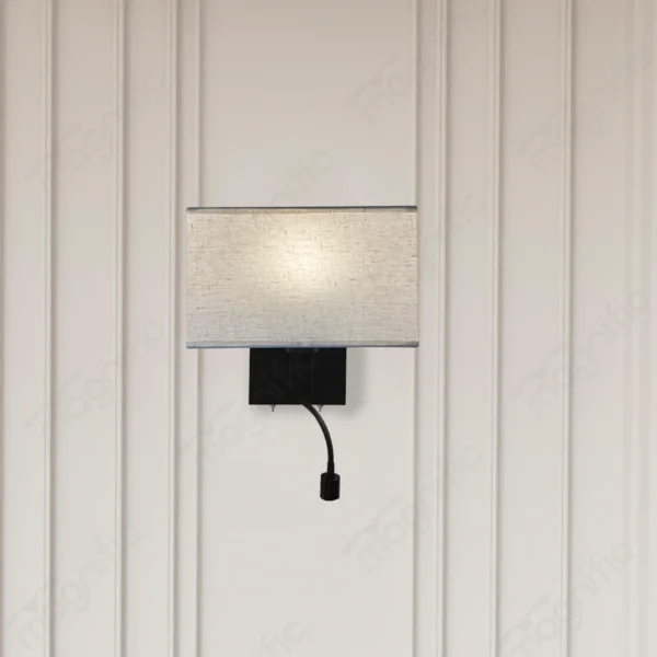 Magnific Fabric dual-light wall lamp