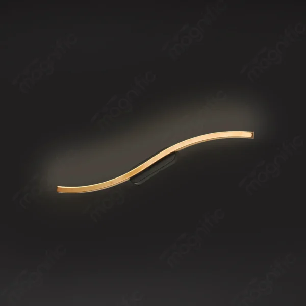 Magnific curved rose gold LED wall light