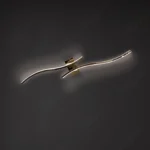 Magnific curved rose gold LED wall light