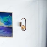 Magnific rose gold and alabaster LED wall light