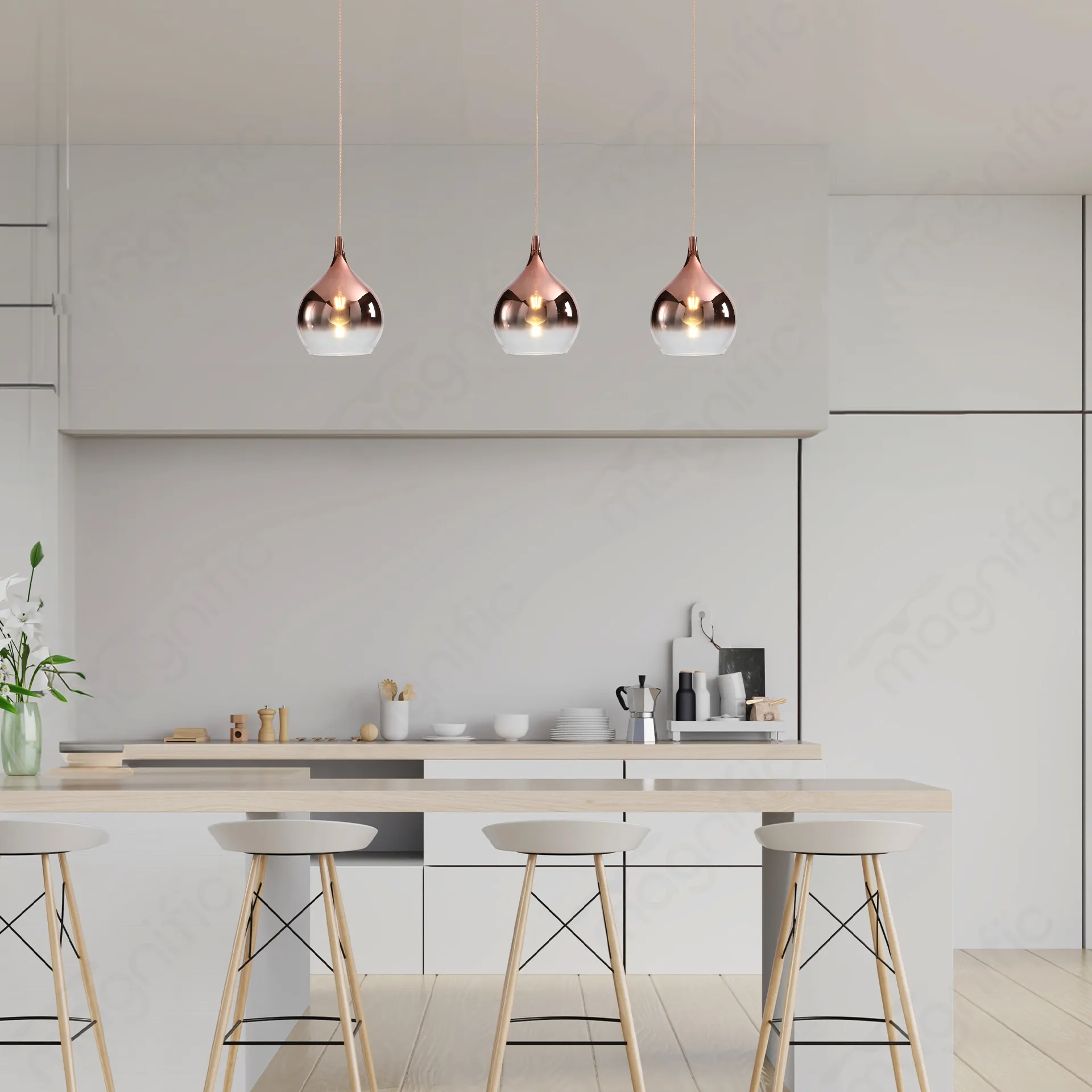 Magnific Glass Minimalist Pendant Light