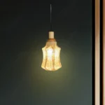 Magnific Natural Wood & Jute Hanging Light