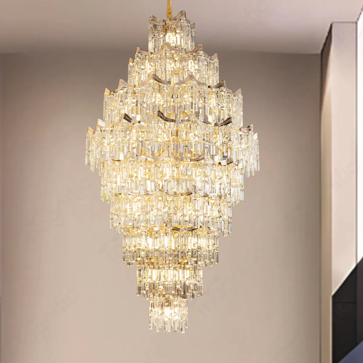 Grand French Gold Crystal Chandelier