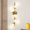 Magnific Modern Branching Wall Lamp | Antique Brass