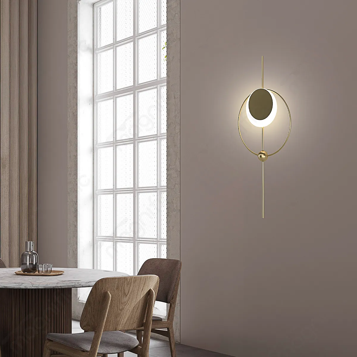 Magnific Modern Geometric Brass LED Wall Light