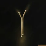 Magnific Modern Y-Shaped Brass LED Wall Light