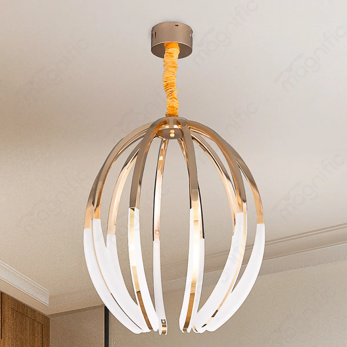 Magnific Luxury French Gold LED Ceiling Light