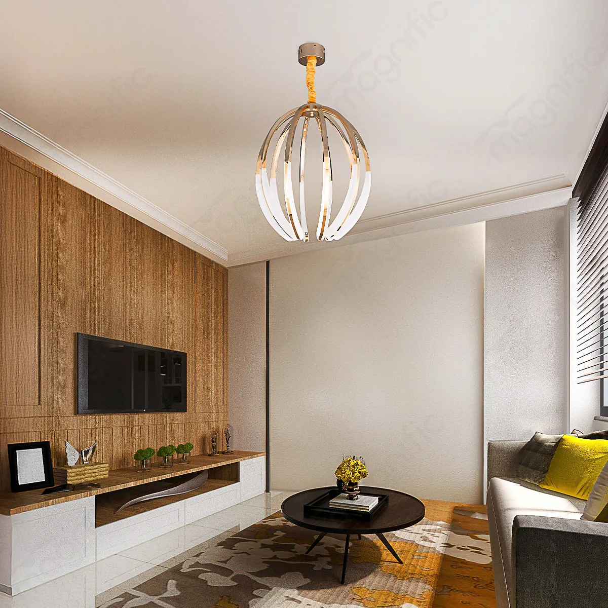 Magnific Luxury French Gold LED Ceiling Light