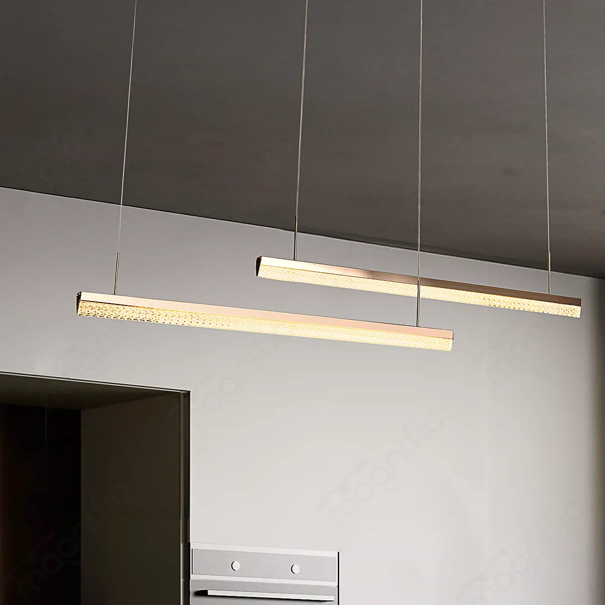 Elegant Linear Hanging Light for Dining Areas