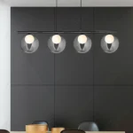 Magnific Glass Ball Bar Light in Smoke Finish