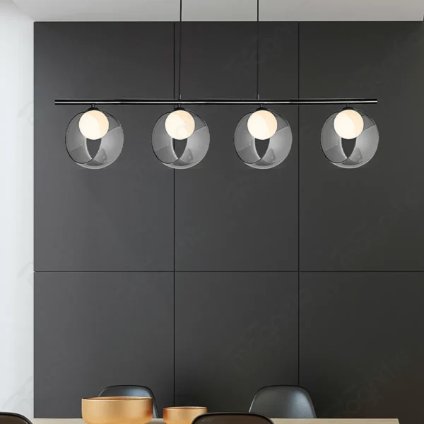 Magnific Glass Ball Bar Light in Smoke Finish