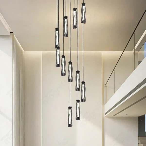Magnific Sculptural Smoke Black LED Modular Light