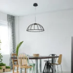 Magnific Modern Black Cage LED Hanging Light