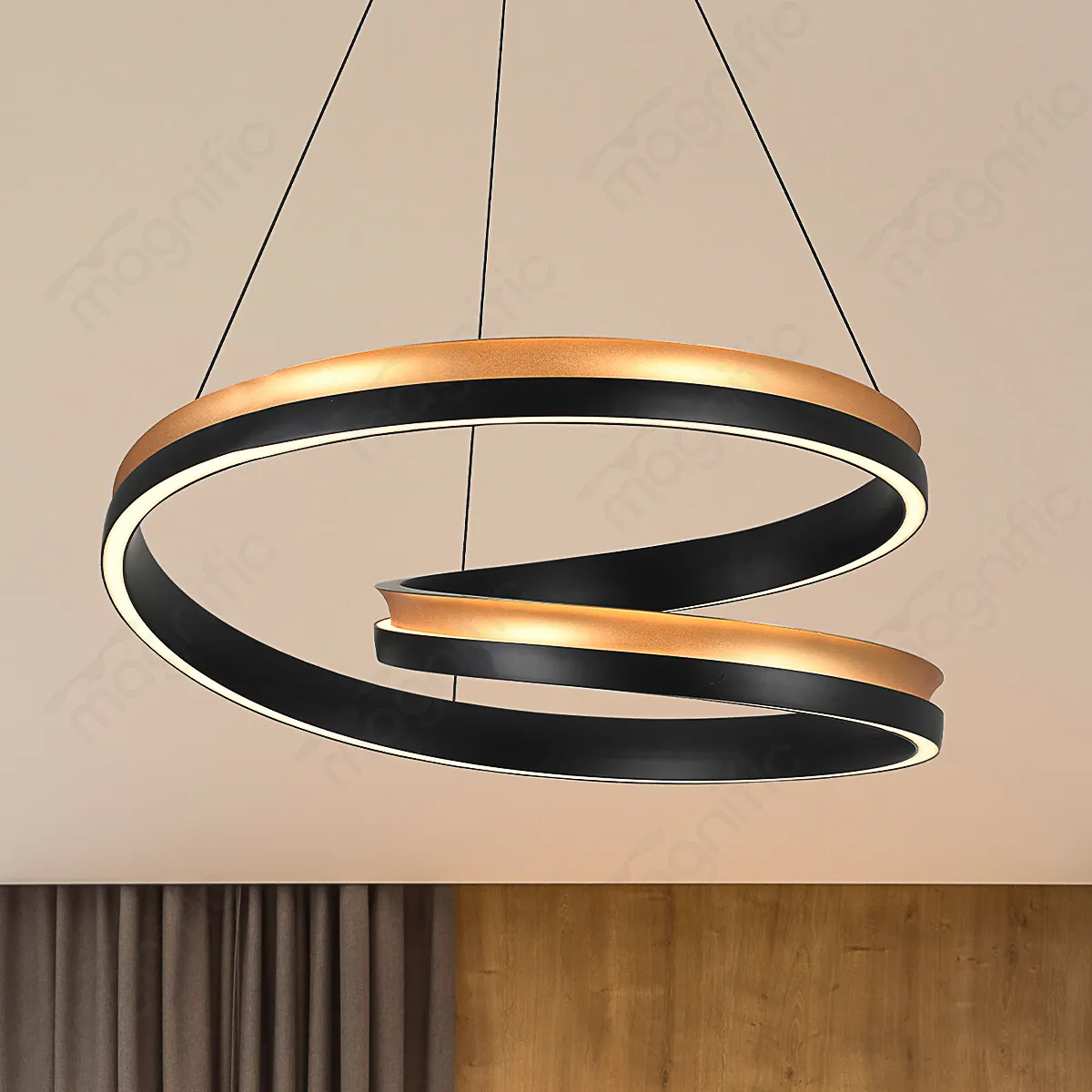 Magnific Modern Gold Ring Light for Designer Homes