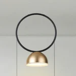 Magnific Contemporary Brass Accent LED Pendant
