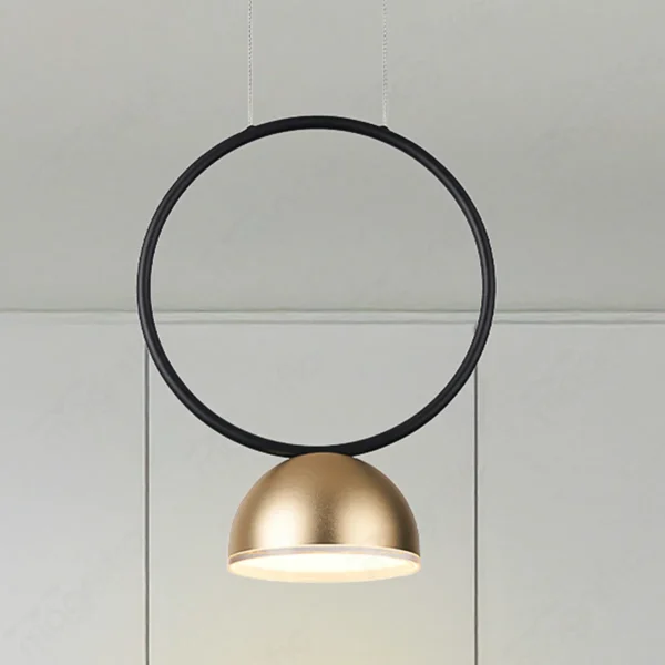 Magnific Contemporary Brass Accent LED Pendant
