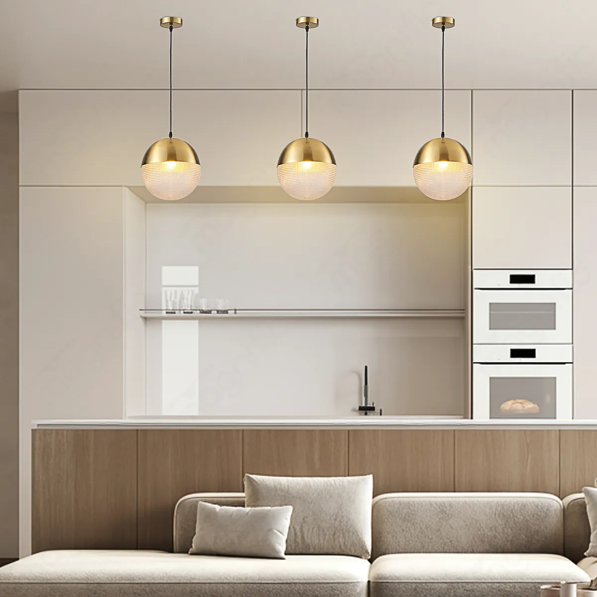 Magnific Stylish Gold Dome Pendant Light