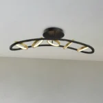 Magnific Contemporary Black Flush Mount