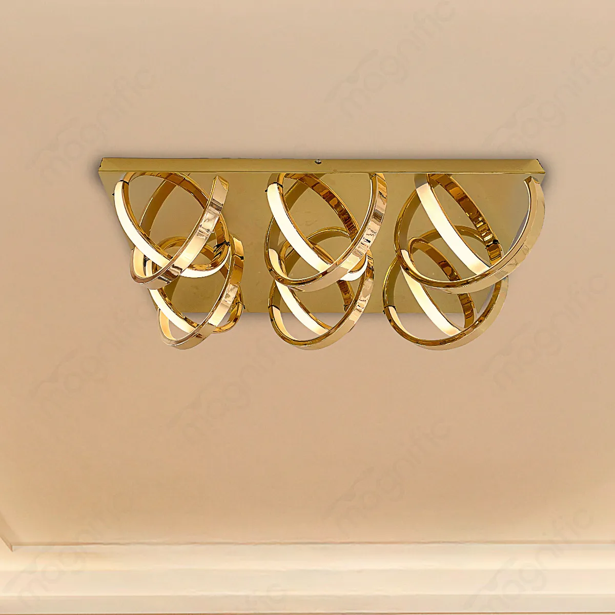 Magnific Modern LED Ceiling Light French Gold