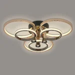 Magnific Abstract LED Ceiling Light Gold Rings