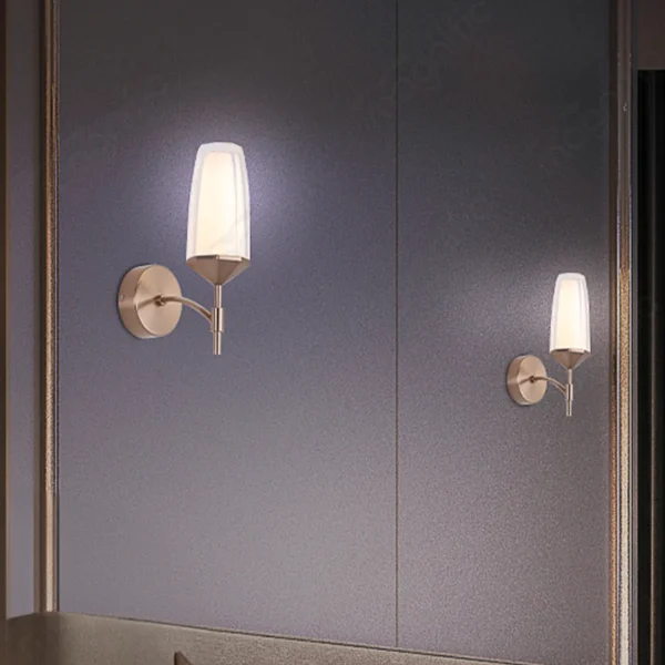 Magnific Elegant Sand Gold Bedside Wall Lamp