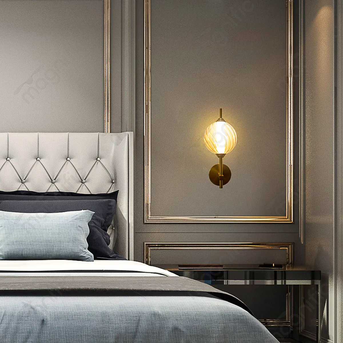 Magnific Stylish Warm Globe Wall Lamp