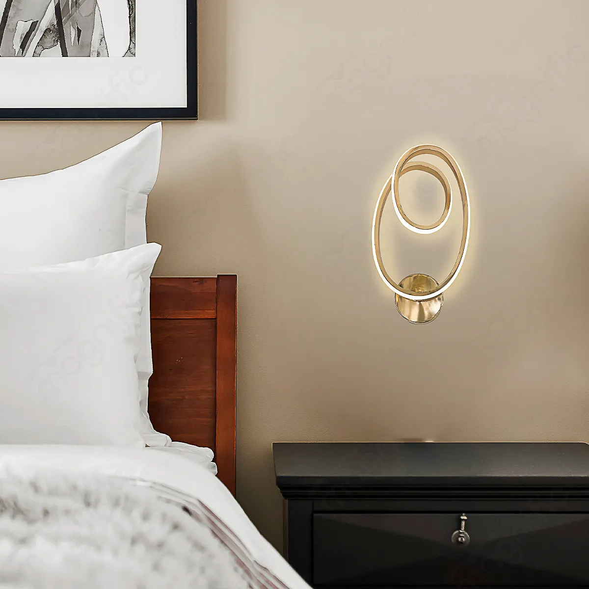 Magnific Contemporary Gold Wall Fixture magnific