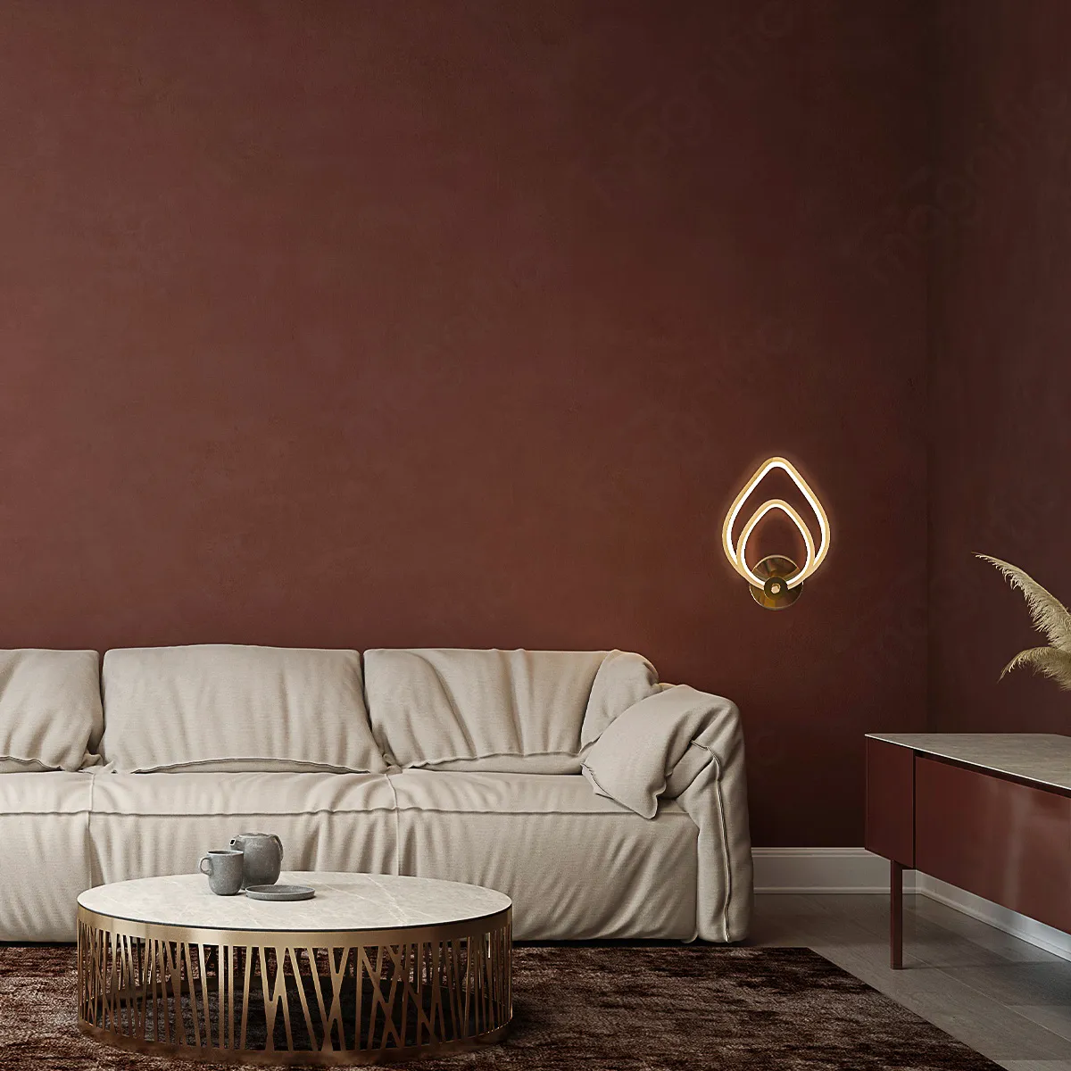 Magnific Unique French Gold & Acrylic Wall Light