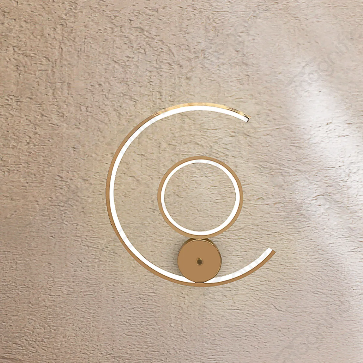 Magnific French Gold C-Shape LED Wall Light