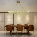 linear crystal chandelier
