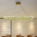 linear crystal chandelier