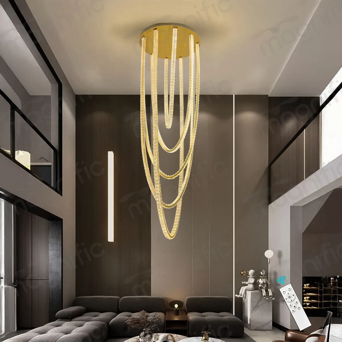 large crystal chandelier