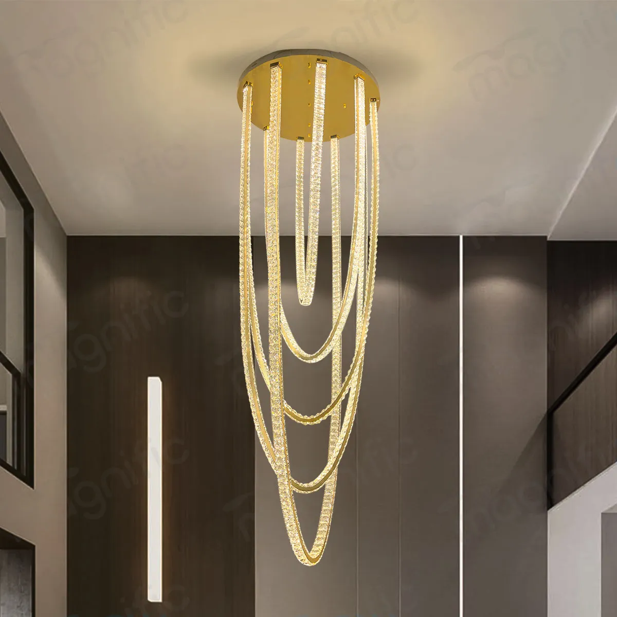 large crystal chandelier