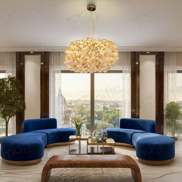 flower crystal chandelier