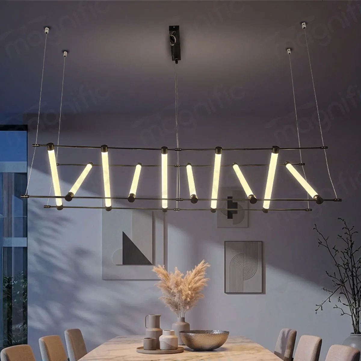 buy black linear Hanging light