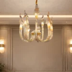 blown glass flame chandelier for grand interior India