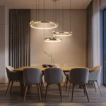 Modern rose gold ring chandelier