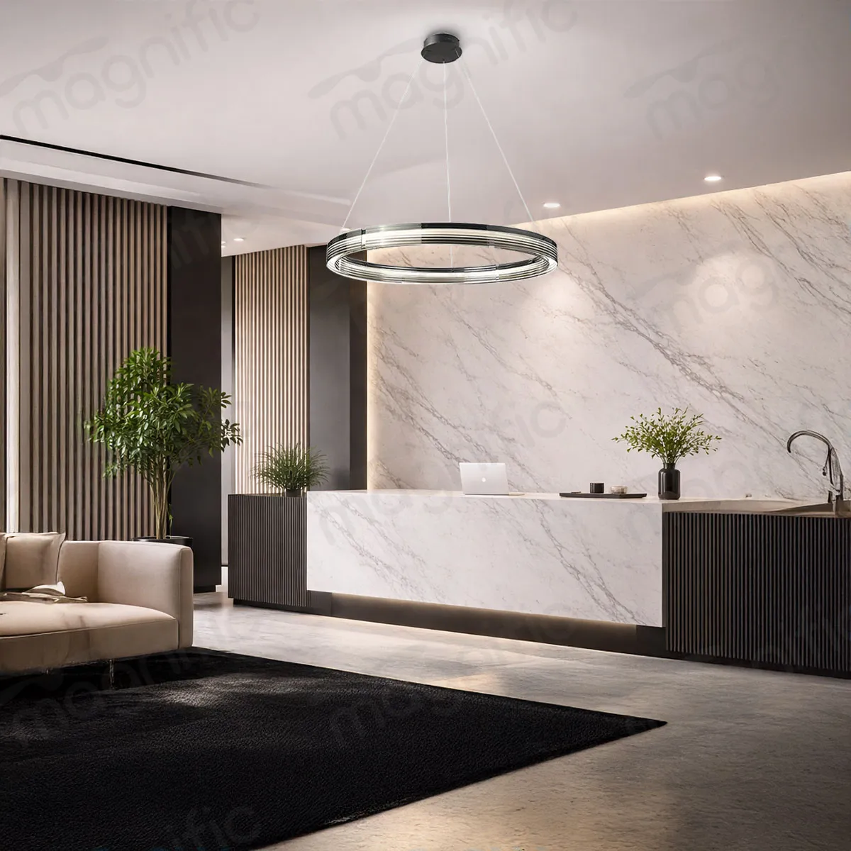 smoky grey ring chandelier for dining room India