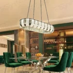 crystal linear oval chandelier India
