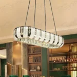 crystal linear oval chandelier India