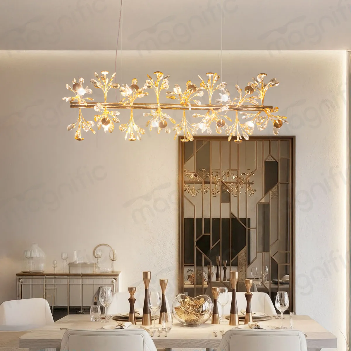 French Gold floral bar hanging for living room India