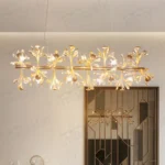 French Gold floral bar hanging for living room India
