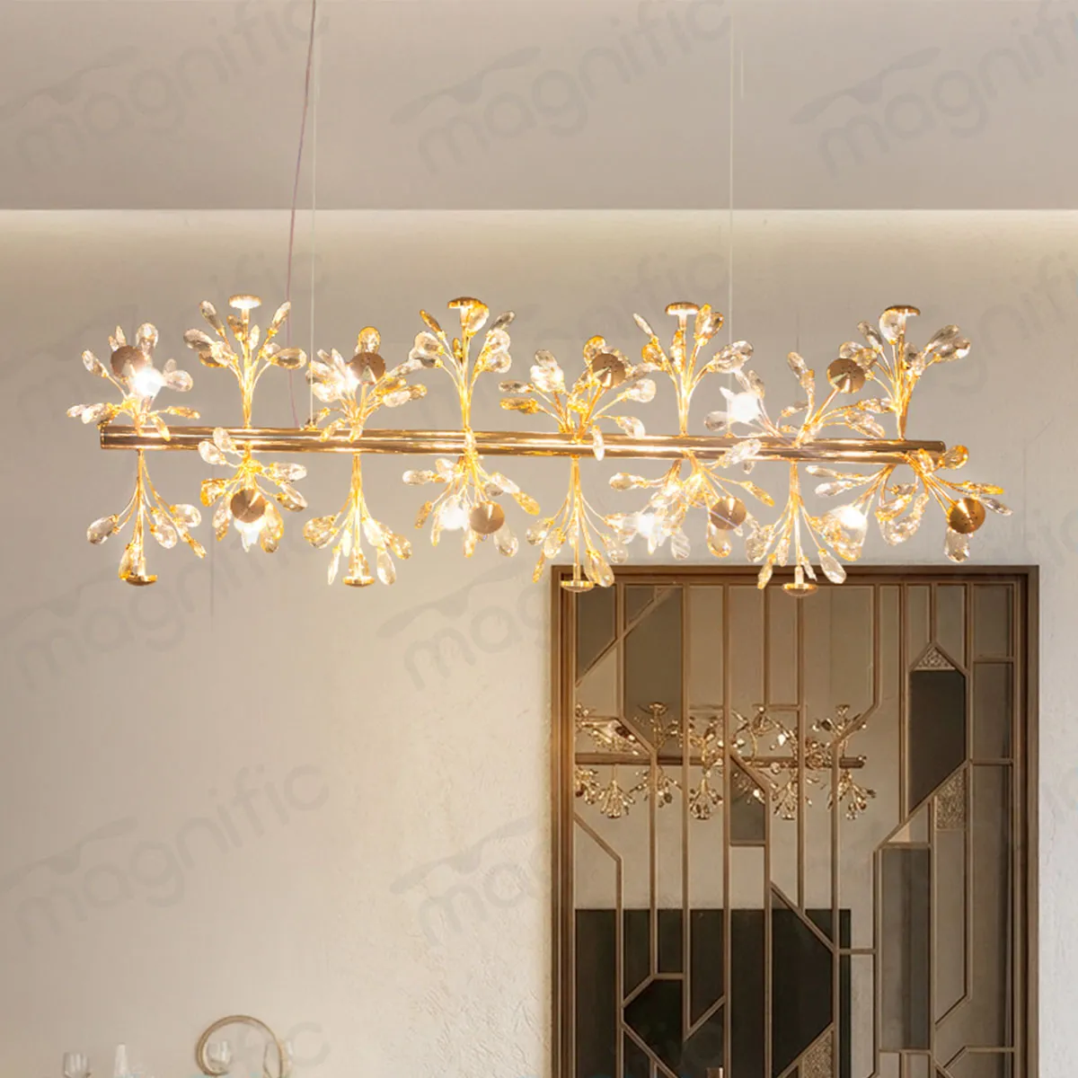 French Gold floral bar hanging for living room India