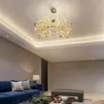 French Gold crystal wreath chandelier for living room India
