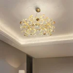 French Gold crystal wreath chandelier for living room India
