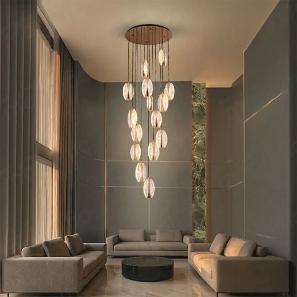double height chandelier for villa foyer India