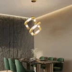 antique brass chain link pendant for living room India