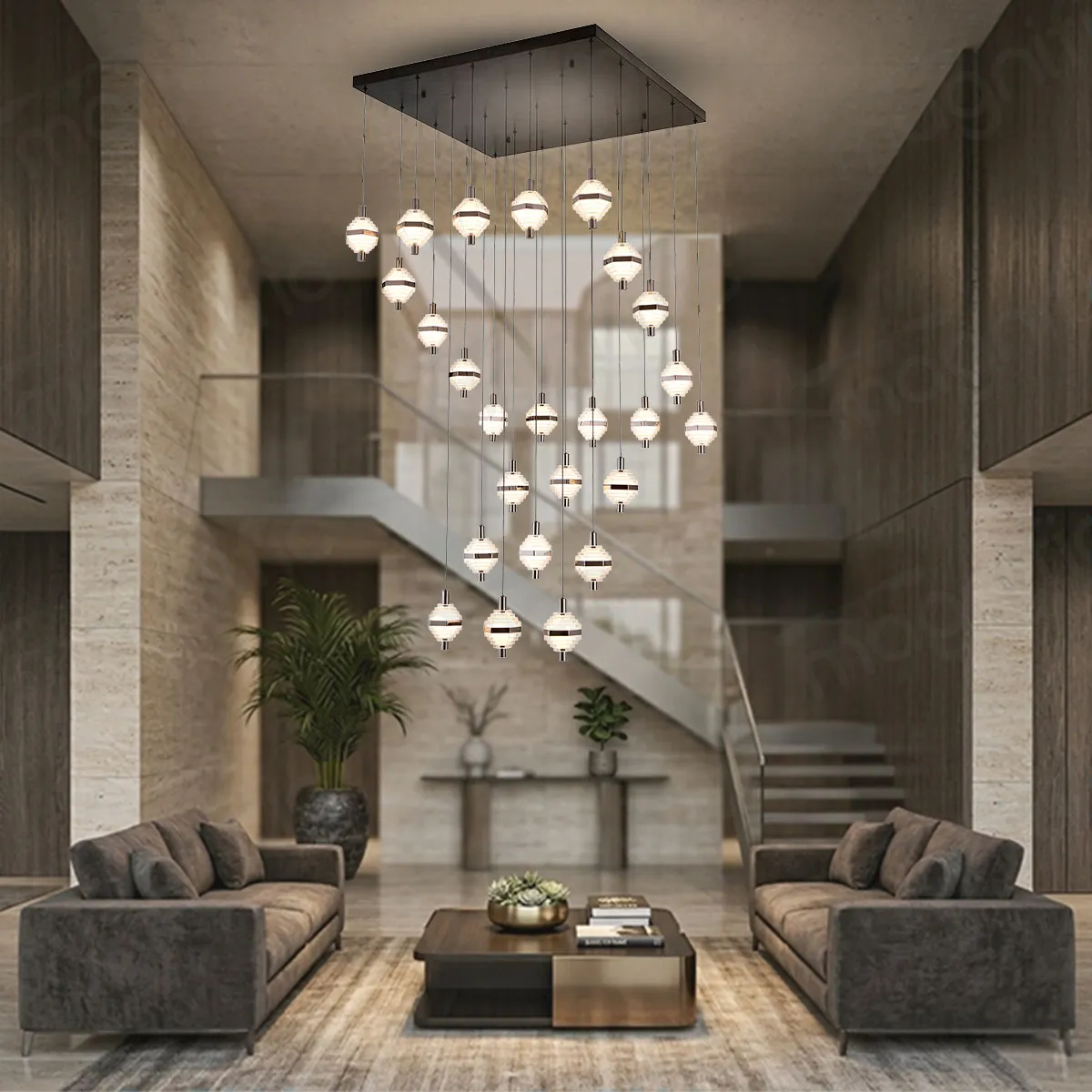 black globe cascade chandelier India
