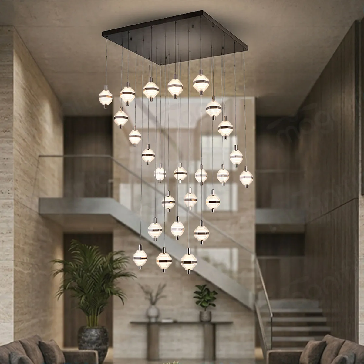 black globe cascade chandelier India